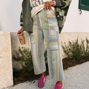 Fantastic Fawn Colorful Striped Wide Leg Pants